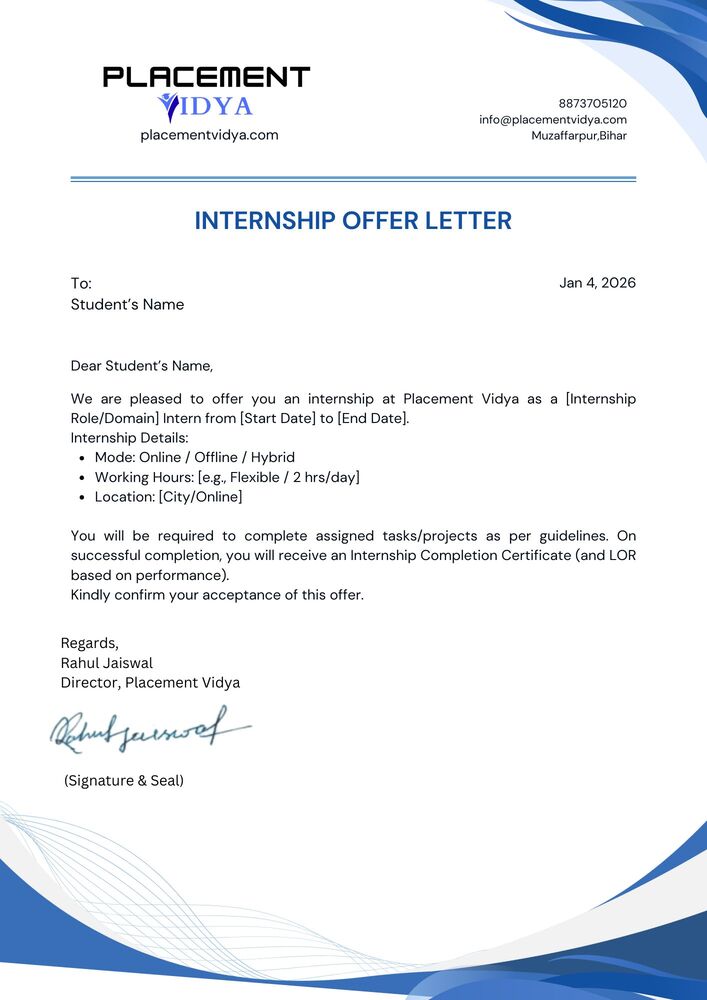 Sample Offer Letter preview